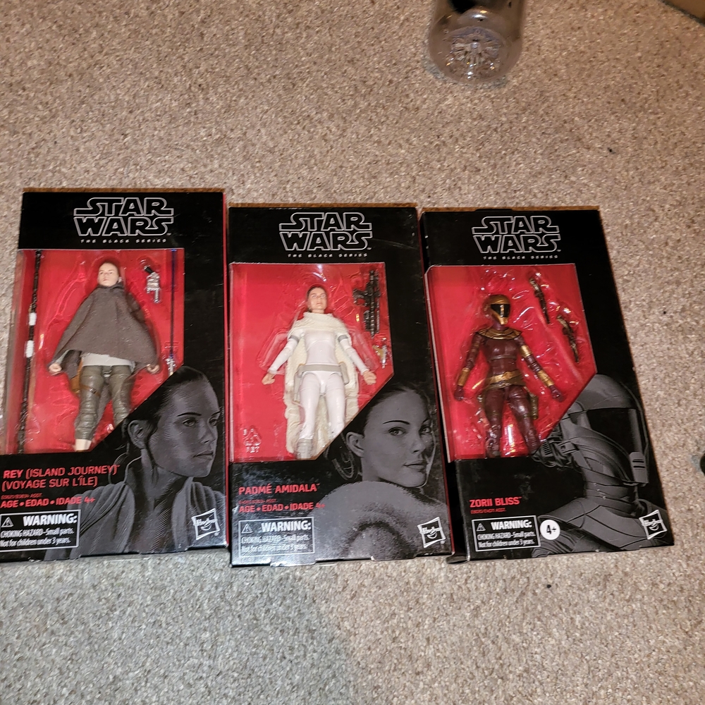 Star Wars Black Series Action Figures - Rey, Padmé, Zorii
